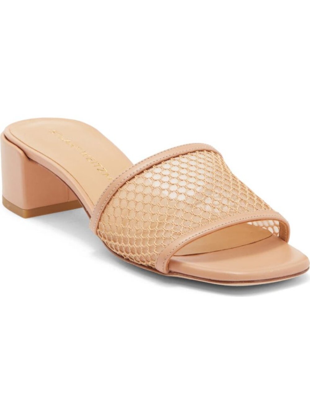 Stuart Weitzman Cayman Slide Sandal 9.5B Ginger Leather EUC